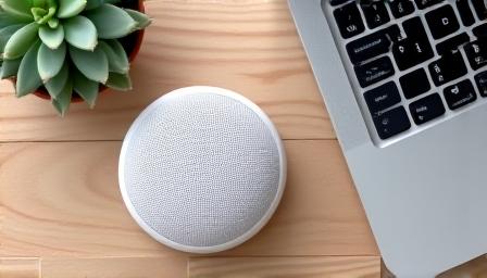 High-speed mesh networking router on a wooden desk