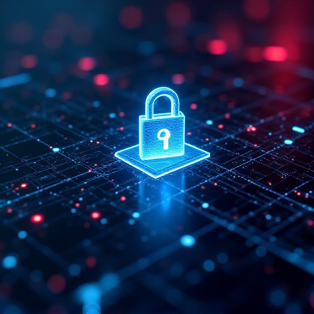 Abstract visualization of data security and encryption